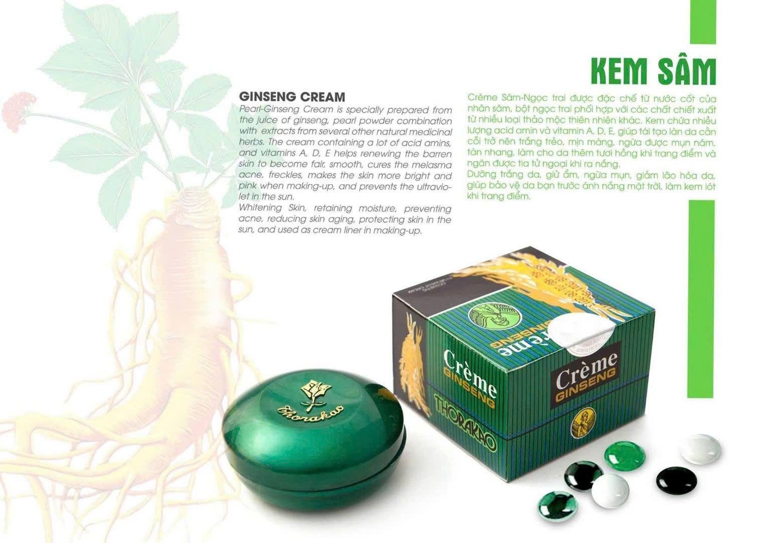 kem sâm thorakao nổi tiếng nhiều năm