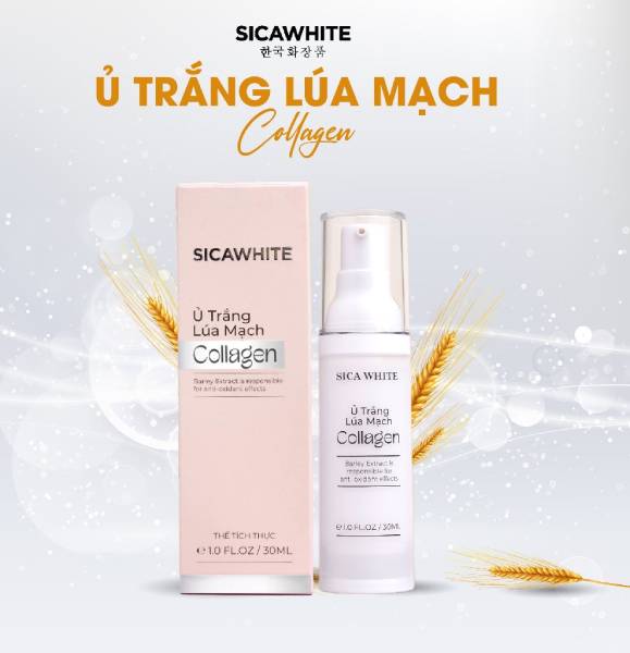 Kem Ủ Trắng Lúa Mạch Collagen Sica White