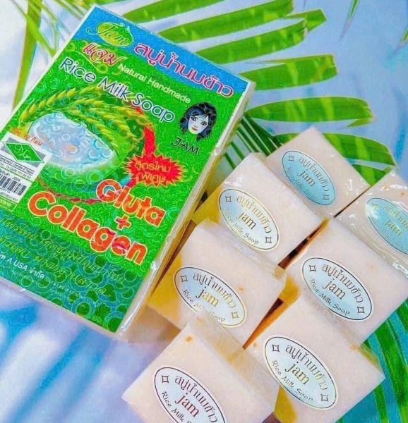 Xà Phòng Cám Gạo Thái Lan Jam Rice Milk Soap