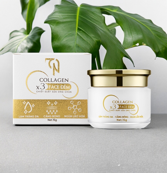 Kem Face Đêm Collagen X3 Chiết Xuất Sữa Ong Chúa