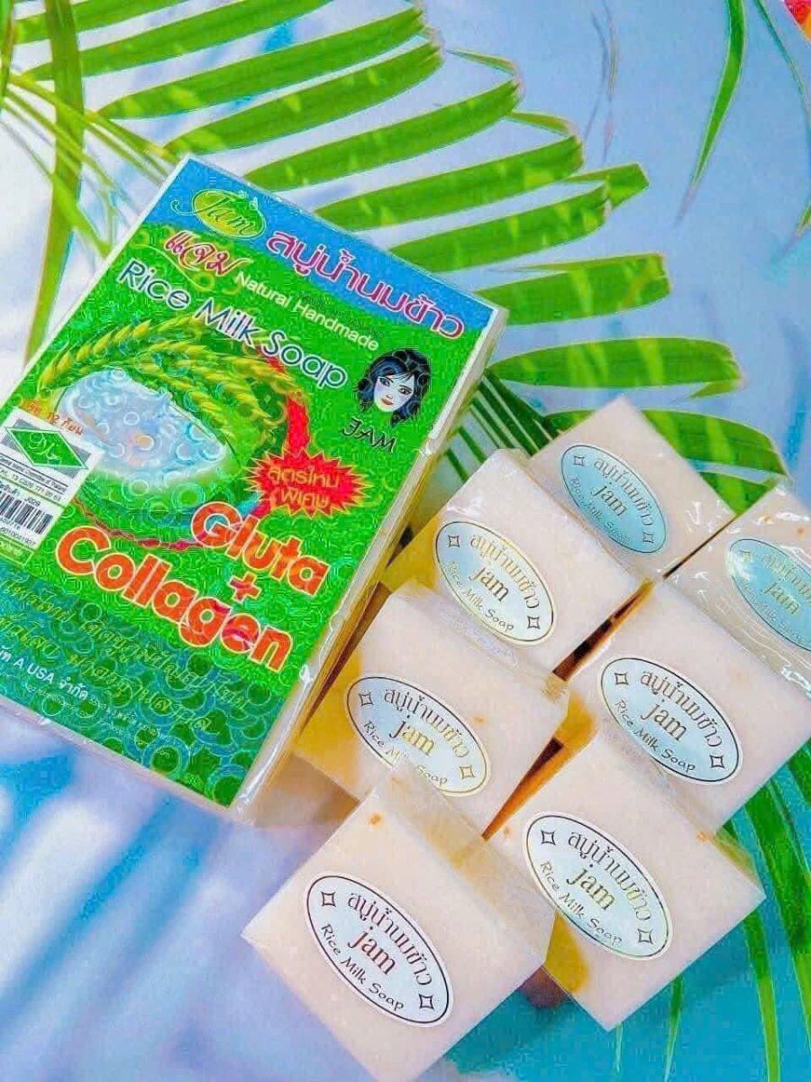 Xà phòng cám gạo Thái Lan Jam Rice Milk Soap chính hãng