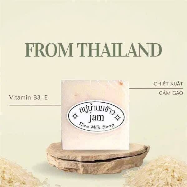 Thành phần tự nhiên của xà phòng sữa gạo Jam Thái Lan